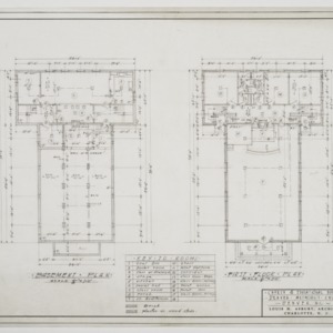 Basement and first floor plan