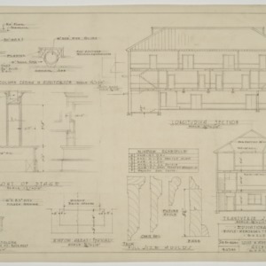 Sectional elevations and stage details