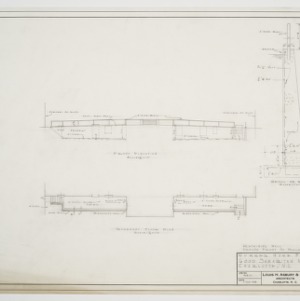 Retaining wall plan, elevation and detail
