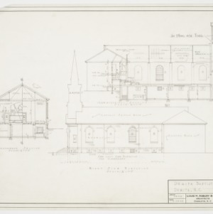 Right side elevation and sectional elevation