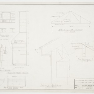Cornice and kitchen cabinet  details and sections