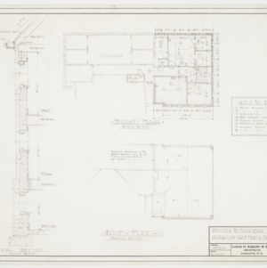 Second Floor and Roof Plans; Wall Section