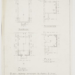 Plans Showing Extensions to Chapel & Study