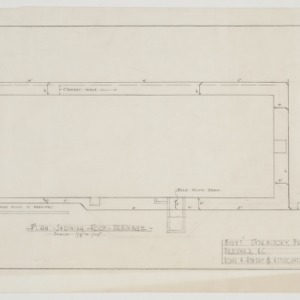 Plan showing roof drainage