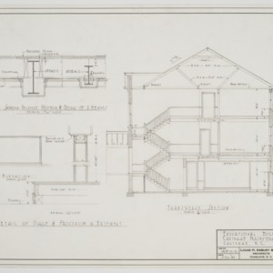 Sectional elevation and stage details