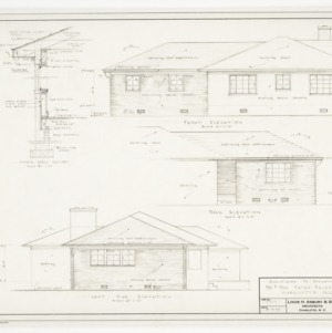 Elevations and wall section