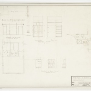 Elevations, cabinet and closet sections and elevations