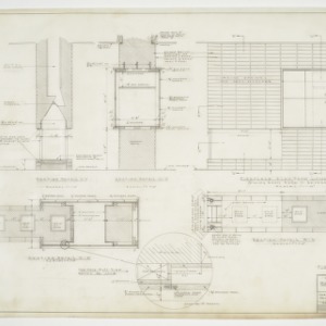Fireplace sections and elevation