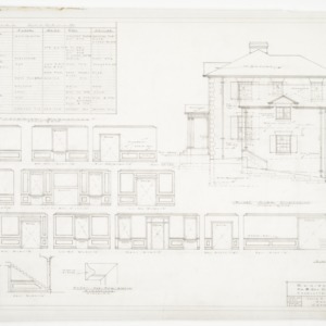 Right Side Elevation, Interior Elevations and Finish Schedule