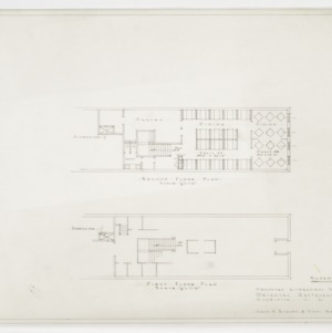 Scheme "B" first and second floor plan