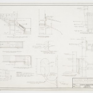 Stair and baluster plans, elevations and details