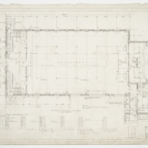 First floor plan and door elevations
