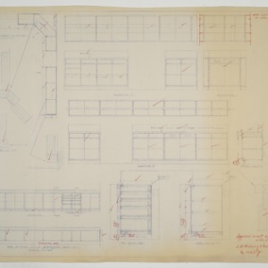 Kitchen floor plan and cabinet elevations