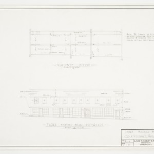 Front and sectional elevations