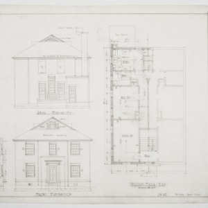 Front and Rear Elevations and Second Floor Plan